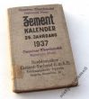 Zement KALENDER 1937 26. Jahrgang kalendarz poradnik technika 